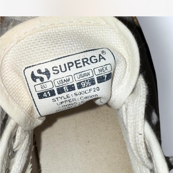 Superga White and Tan Platform Sneakers - Picture 5 of 5
